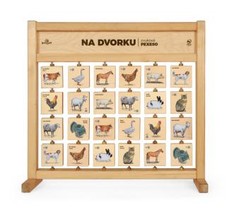Pexeso zvukové stolné – Na dvore QR