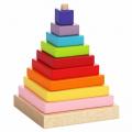 Drevená skladačka farebná pyramída