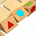 Montessori drevený labyrint - Geometrické tvary s predlohami