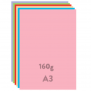 Farebné papiere A3 160 g - 50 ks